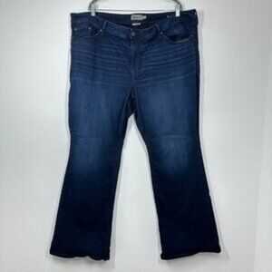 Torrid Women's Size 26 Tall Luxe Slim Boot Jean Dark Wash Super Stretch Comfort